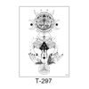 Mystic Transformation – Celestial Moth & Moon Phases Tattoo Sticker - T-297