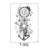 Timeless Journey – Nautical & Compass Tattoo Sticker - T-302