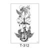Cosmic Sound – Guitar & Universe Tattoo Sticker - T-312