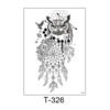 Guardian of Dreams – Owl & Dreamcatcher Tattoo Sticker- T-326