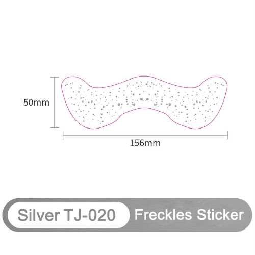 Silver Glow Freckles Sticker – Shimmering Temporary Face Tattoo - TJ-020