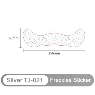 Silver Glow Freckles Sticker – Shimmering Temporary Face Tattoo - TJ-021