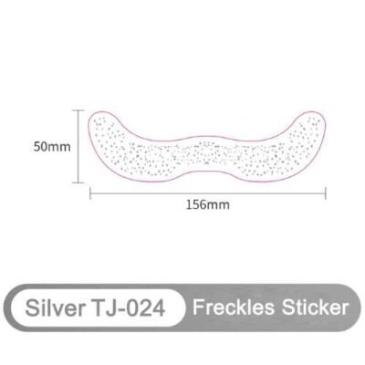 Silver Glow Freckles Sticker – Radiant Temporary Beauty Mark - TJ-024