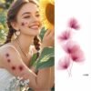 Wild Bloom – Watercolor Floral Tattoo Stickers - SC-009
