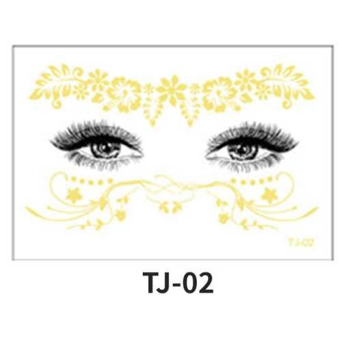 Golden Blossom Eye Tattoo - TJ-02