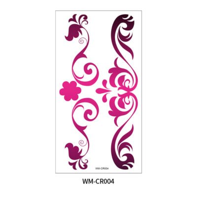 Elegant Floral Swirl Waist Tattoo – Temporary Body Art for a Stylish Look – WM-CR004