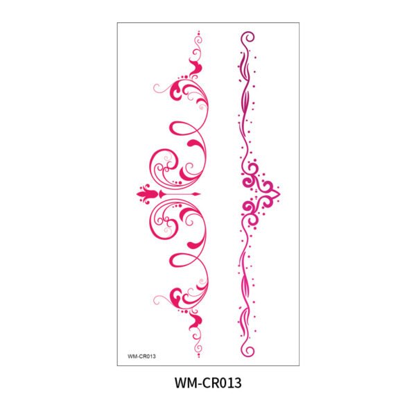 Elegant Swirl Waist Tattoo Sticker – WM-CR013