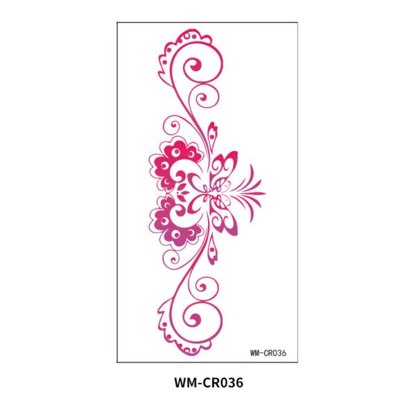 Floral Elegance Waist Tattoo Sticker – WM-CR036