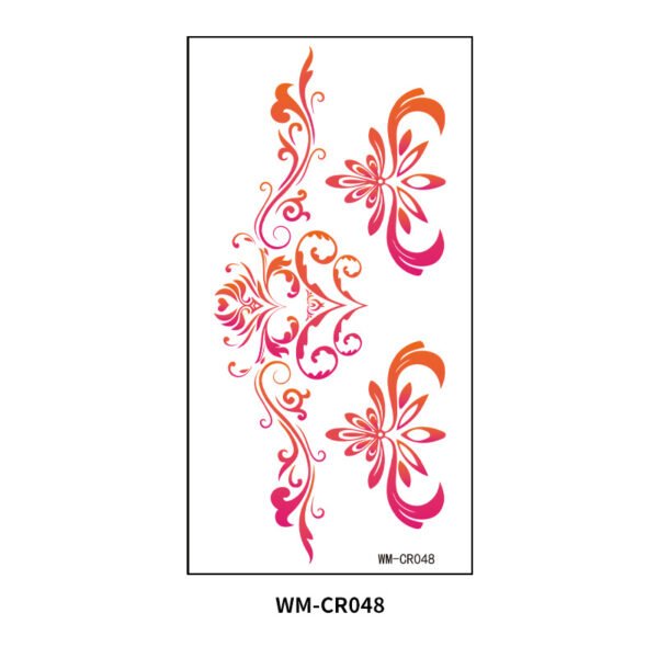 Floral Flame Waist Tattoo Sticker– WM-CR048
