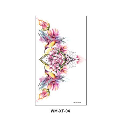 Hummingbird Blossom Breast Tattoo Sticker – WM-XT-04