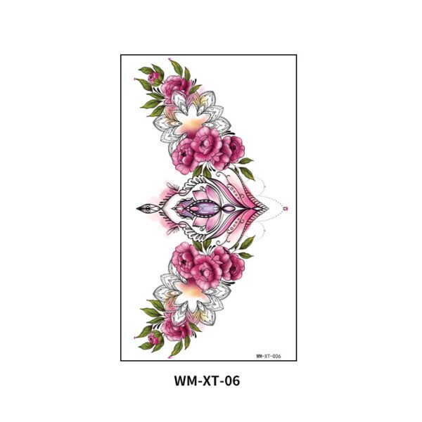 Ethereal Rose Breast Tattoo Sticker – WM-XT-06