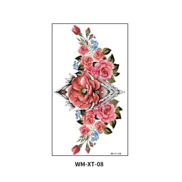 Crimson Bloom Breast Tattoo Sticker – WM-XT-08