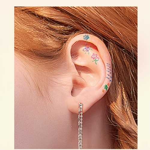 Celestial Ear Tattoo Stickers  - WS-F082