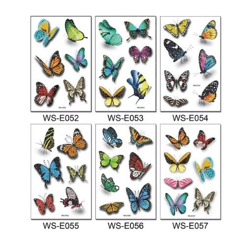 Butterfly Fantasy Tattoo Stickers  - WS-E052