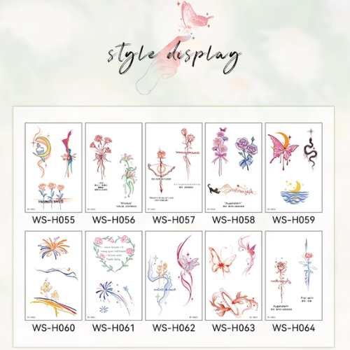 Dream & Passion Mini Tattoo Stickers- WS-H055