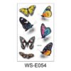 Vibrant Wings Butterfly Tattoo Stickers - WS-E054