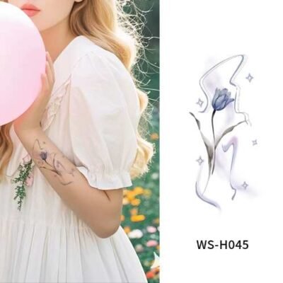Mystic Bloom Tattoo Sticker  - WS-H045