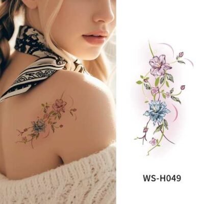 Rose Whisper Tattoo Sticker- WS-H049