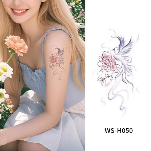 Ethereal Peony Tattoo Sticker - WS-H050