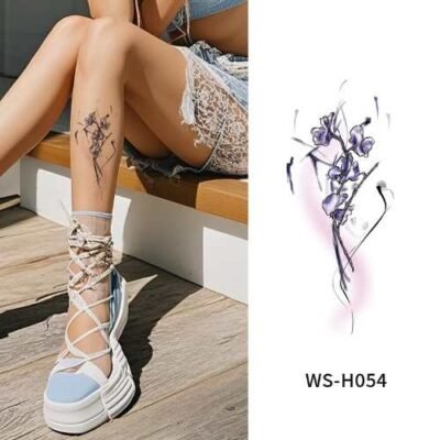 Moonlit Orchid Tattoo Sticker- WS-H054