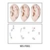 Whimsical Ear Tattoo Stickers - WS-F081
