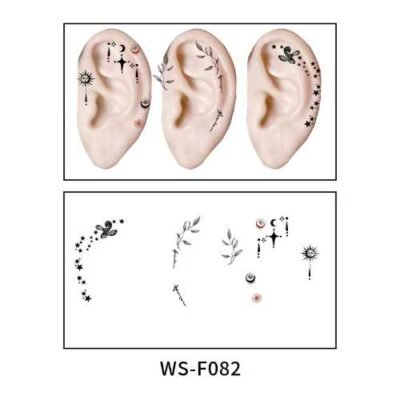Celestial Ear Tattoo Stickers (WS-F082) - WS-F082