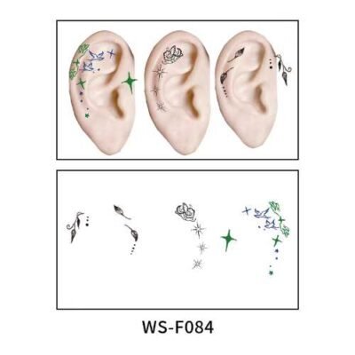 Nature & Stars Ear Tattoo Stickers- WS-F084