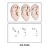 Whimsical Doodles Ear Tattoo Stickers - WS-F088