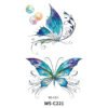 Enchanted Blue Butterfly Tattoo Stickers - WS-C221
