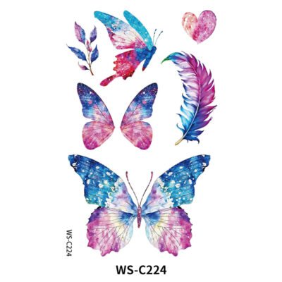Cosmic Dream Butterfly Tattoo Stickers - WS-C224