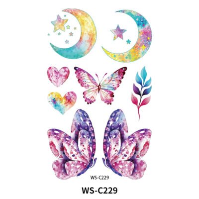 Moonlit Fantasy Butterfly Tattoo Stickers - WS-C229