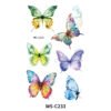 Ethereal Smoke Butterfly Tattoo Stickers- WS -C233