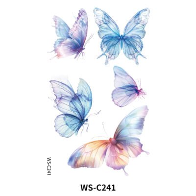 Crystal Veil Butterfly Tattoo Stickers - WS -C241