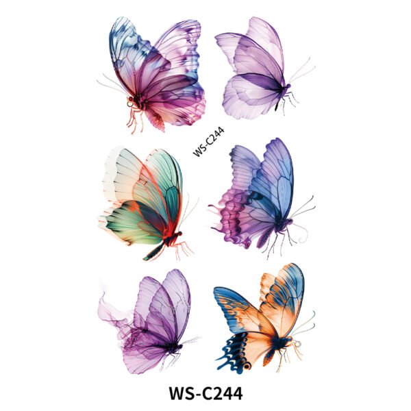 Enchanted Twilight Butterfly Tattoo Stickers - WS -C244