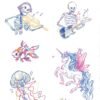 Waterless Temporary Tattoos | Whimsy Parade – Fantasy & Fun Tattoo Set (PP-002)