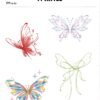 Waterless Temporary Tattoos | Whimsy Wings – Butterfly & Ribbon Tattoo Set (PP-010)