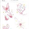 Waterless Temporary Tattoos | DreamWhirl – Pink Butterflies & Sparkle Heart Tattoo Set (PP-016)