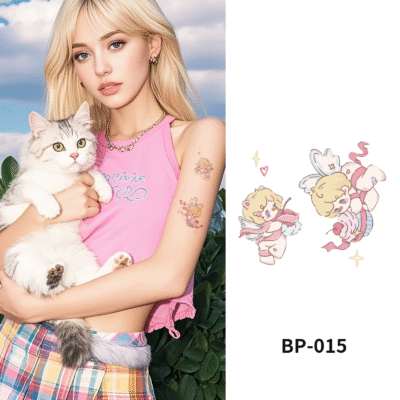 Waterless Temporary Tattoos| CupidPop – Pastel Cherub Tattoo Set (BP-015)