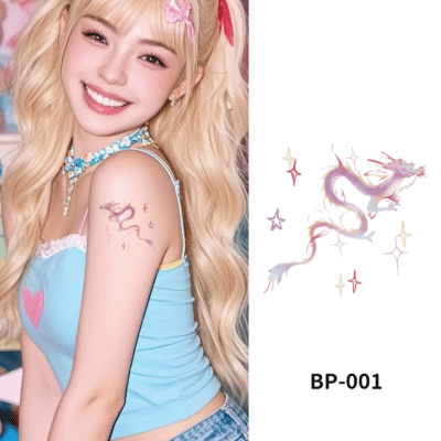 Waterless Temporary Tattoos| DreamDragon – Pastel Dragon Tattoo Sticker (BP-001)
