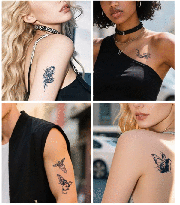 Herbal Waterless Temporary Tattoos | FlutterHeart – Butterfly Heart Tattoo (AP-002)