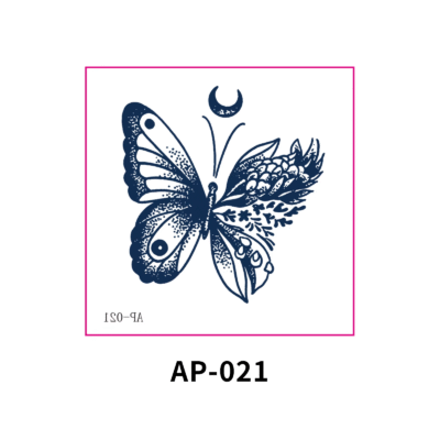 Herbal Waterless Temporary Tattoos | LunaFlora – Botanical Butterfly Tattoo (AP-021)