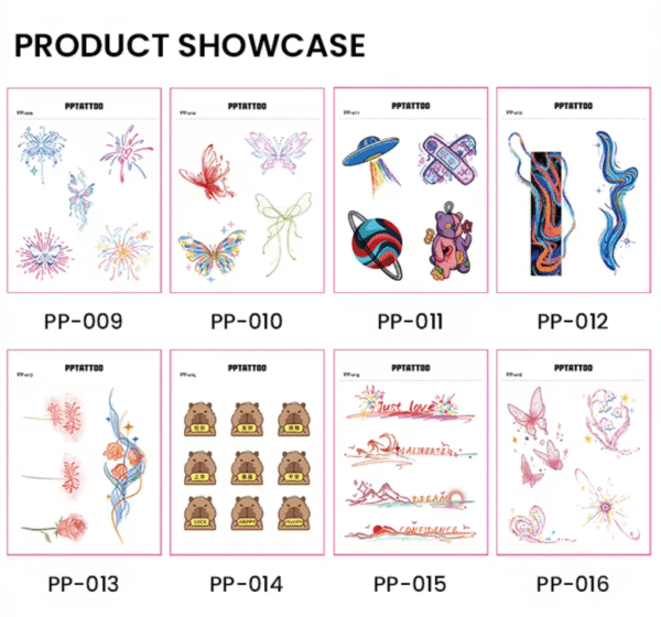 Waterless Temporary Tattoos | Electric Stream – Psychedelic Flow Tattoo Set (PP-012)