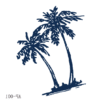 Herbal Waterless Temporary Tattoos|Tropic Duo – Palm Tree Tattoo Sticker (AP-001)