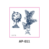 Herbal Waterless Temporary Tattoos | Drift & Orbit – Butterfly Stack & Star Globe Tattoo Set (AP-011)