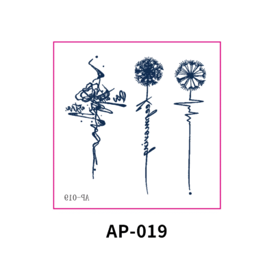 Herbal Waterless Temporary Tattoos | WhisperBloom – Abstract Wildflower Tattoo Set (AP-019)