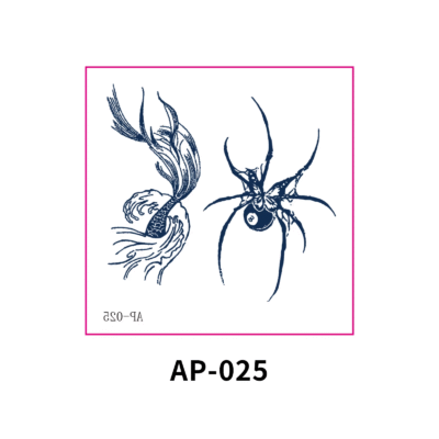 Herbal Waterless Temporary Tattoos | InkBalance – Yin Spider & Flow Fish Tattoo Duo (AP-025)
