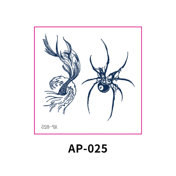 Herbal Waterless Temporary Tattoos | InkBalance – Yin Spider & Flow Fish Tattoo Duo (AP-025) Herbal Waterless Temporary Tattoos | InkBalance – Yin Spider & Flow Fish Tattoo Duo (AP-025)