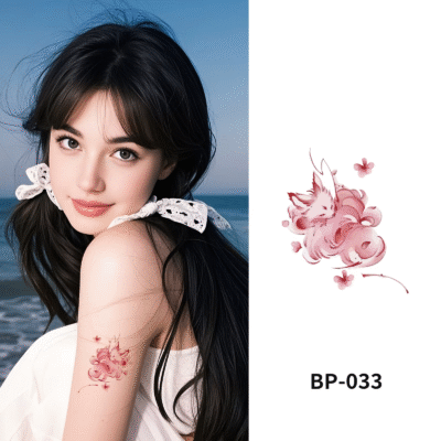 Waterless Temporary Tattoos| BlushFox – Sakura Mist Tattoo (BP-033)