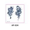 Herbal Waterless Temporary Tattoos | SerpentBloom – Myth & Floral Tattoo Duo (AP-024)