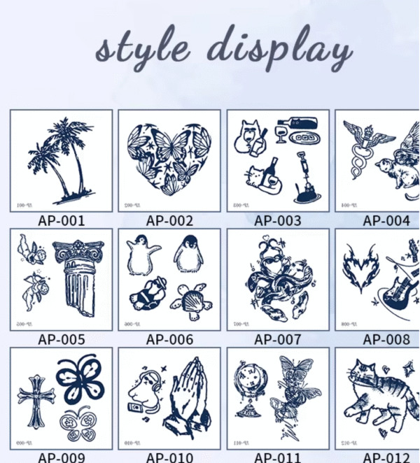 Herbal Waterless Temporary Tattoos | FlutterHeart – Butterfly Heart Tattoo (AP-002)